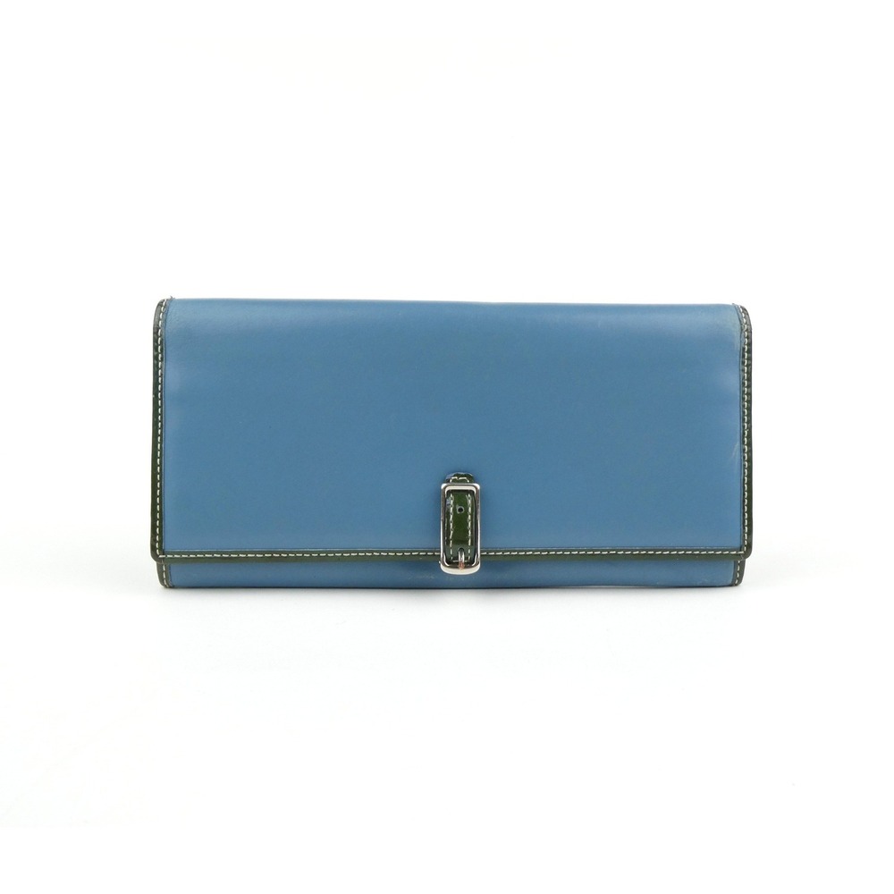 Coach Blue Leather Bifold Wallet